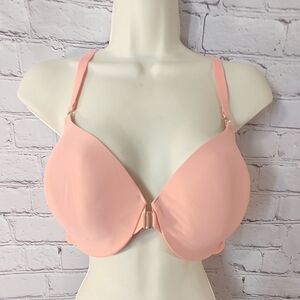 Soma 36DDD Perfect Coverage Body Wing Liner Front Closure Underwire Bra Pink